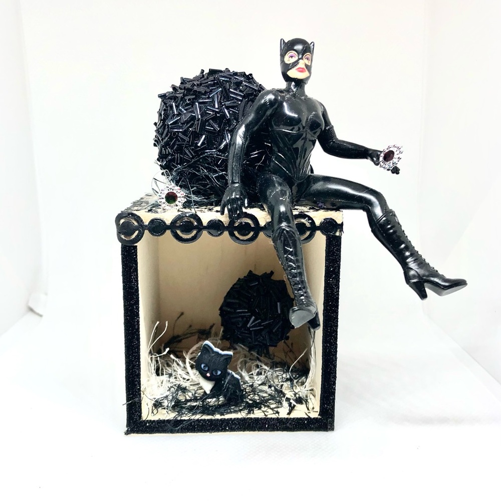 Black Catwoman Figurine with Box